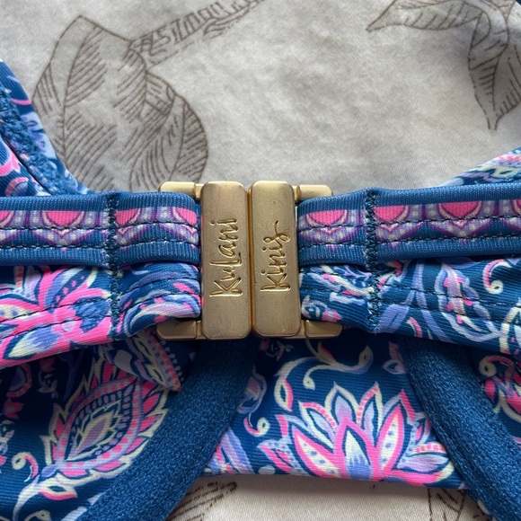 Kulanis Kinis Lilac Moon Ditsy Underwire Top Full Coverage Bottoms Medium Beach - Picture 6 of 12